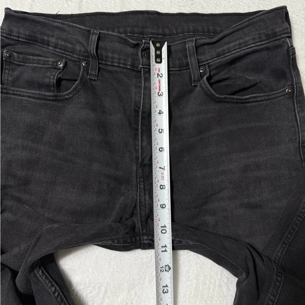 Levis 512‎ Jeans Mens 32x33 Black Slim Tapered Mid Rise Dark Wash Denim